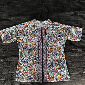 Tommy Bahama Multicolor Paisley Swim rash guard